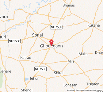 Map of Godhegaon, Maharashtra