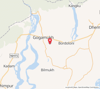 Map of Gogamukh, Assam