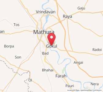 Map of Gokul, Uttar Pradesh