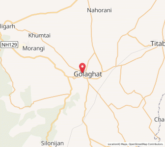 Map of Golaghat, Assam