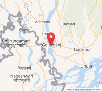 Map of Golakganj, Assam