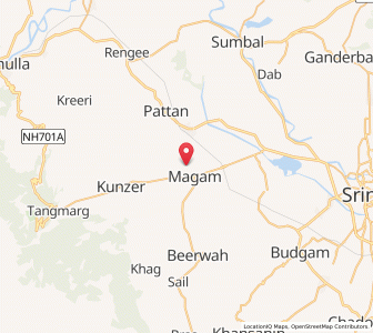 Map of Gom Ahmadpur, Kashmir