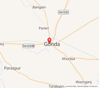 Map of Gondā City, Uttar Pradesh