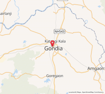 Map of Gondia, Maharashtra