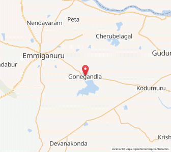 Map of Gonegandla, Andhra Pradesh