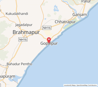 Map of Gopālpur, Odisha