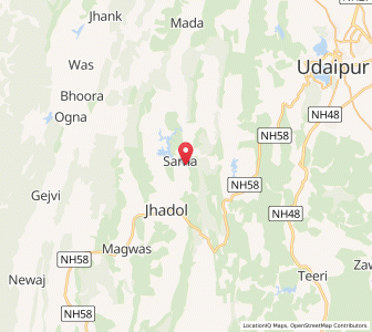 Map of Gorana, Rajasthan