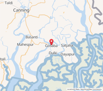 Map of Gosaba, West Bengal
