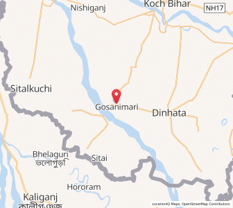 Map of Gosanimari Bandar, West Bengal
