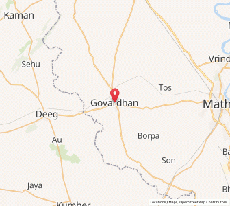 Map of Govardhan, Uttar Pradesh
