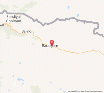 Map of Gratnar, Kashmir