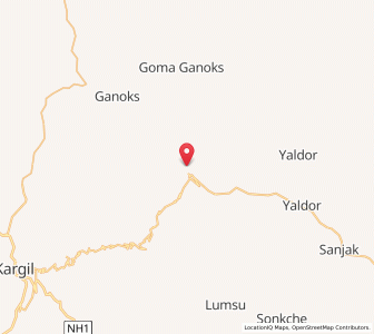 Map of Grugurdo, Kashmir