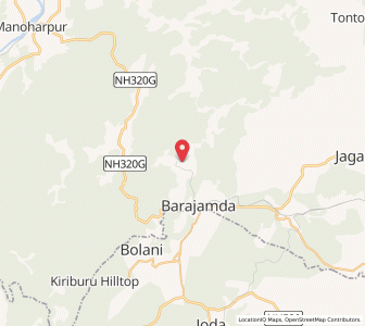 Map of Gua, Jharkhand