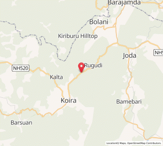 Map of Guali, Odisha