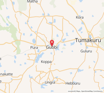 Map of Gubbi, Karnataka