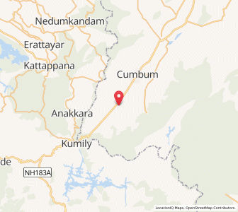 Map of Gudalur, Tamil Nadu