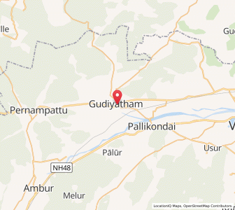 Map of Gudiyatham, Tamil Nadu