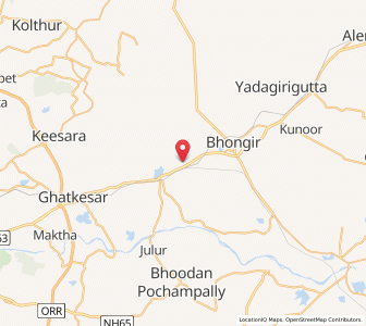 Map of Gūdūr, Telangana