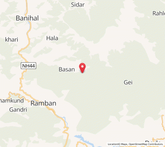 Map of Gujararu, Kashmir