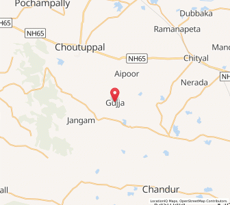 Map of Gujja, Andhra Pradesh
