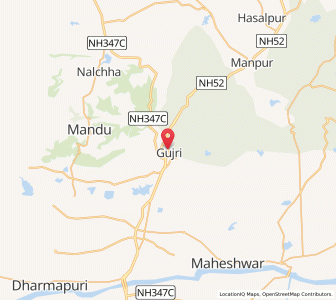 Map of Gujri, Madhya Pradesh