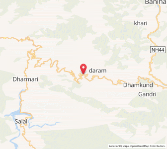 Map of Gul, Kashmir