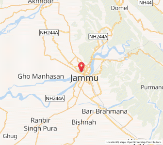 Map of Gulami Bagh, Kashmir