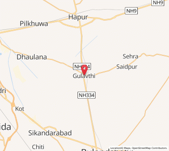 Map of Gulaothi, Uttar Pradesh