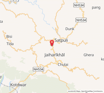Map of Gum, Uttarakhand