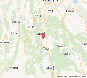 Map of Guman, Rajasthan