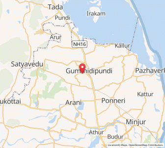 Map of Gummidipundi, Tamil Nadu