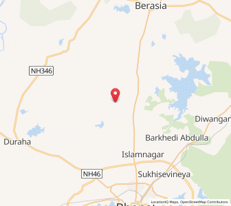 Map of Gunaga, Madhya Pradesh