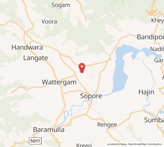 Map of Gund Barat, Kashmir