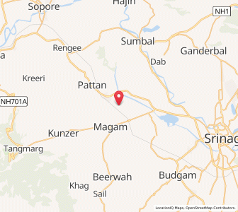 Map of Gund Khwaja Qasim, Kashmir