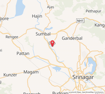 Map of Gund Roshan, Kashmir