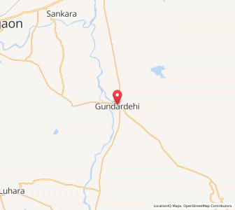 Map of Gundardehi, Chhattisgarh