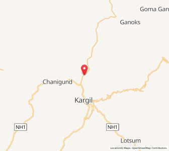 Map of Gundarman, Kashmir