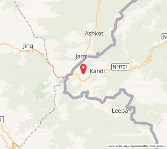 Map of Gundi Gujaran, Kashmir