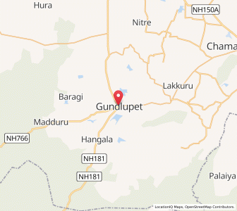 Map of Gundlupet, Karnataka