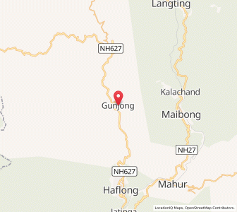 Map of Gunjong, Assam