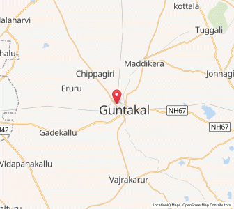 Map of Guntakal Junction, Andhra Pradesh