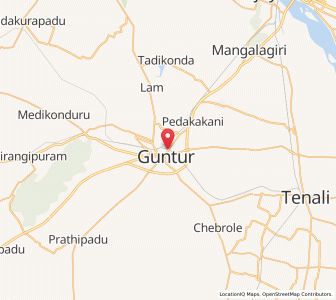 Map of Guntur, Andhra Pradesh