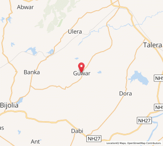 Map of Gunwar, Rajasthan