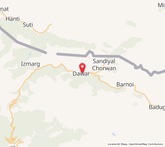 Map of Gurais, Kashmir