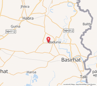 Map of Gurdaha, West Bengal