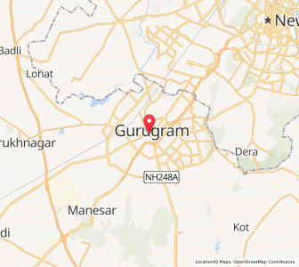 Map of Gurgaon, Haryana