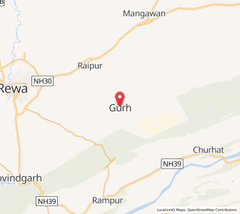 Map of Gurh, Madhya Pradesh