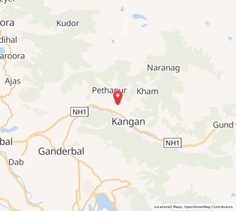 Map of Guripur, Kashmir