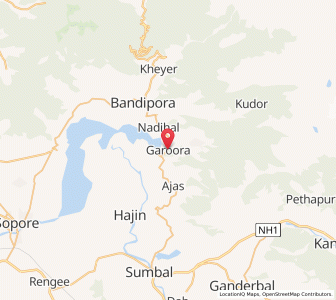 Map of Gurur, Kashmir