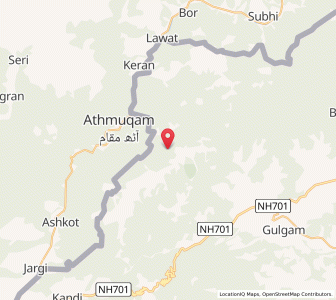 Map of Guthur, Kashmir